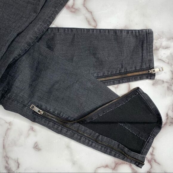 LEVI’S Mid-Rise Black Denim Skinny Jeans with Ankle Zippers - Size 27 - Picture 10 of 11